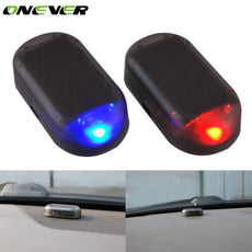 Onever Simulate Solar Car Anti-theft Alarm LED Light Imitation Security System Warning Theft Flash Blinking Lamp for Ford Audi