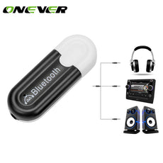 Onever Mini 3.5mm AUX USB Car Bluetooth Aux Audio Receiver Adapter Bluetooth Car Kit Music Receiver for Car Stereo Speaker