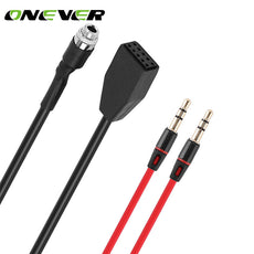 Onever Car AUX In Cable 3.5mm Female Interface Audio Input Adapter for BMW E46 Coupe Sedan Car AUX Audio Cable car-styling black