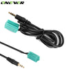 Onever 6 Pin 3.5mm Plug AUX 1m Auto Car Audio Cable CD Stereo Audio Line Input Cables For VW Volkswagen Renault Car Accessories