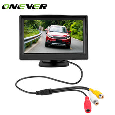 Onever 5 Inch Car TFT LCD Rear View Display Monitor Kit with Waterproof Night Vision Wide Angle Car Rearview Camera Car Monitors