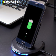 Powstro Quick Charge QI Wireless Charging Stand 5V/9V For Samsung NOKIA HTC Google LG HP Elite x3 For iPhone8 Plus X Charger