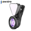 3 Functions Phone's Camera Wide Angle Lens + LED Selfie Fill Light + 15X Macro Lens Clip-on Cell Phone for iPhone Android Phone
