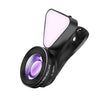 3 Functions Phone's Camera Wide Angle Lens + LED Selfie Fill Light + 15X Macro Lens Clip-on Cell Phone for iPhone Android Phone