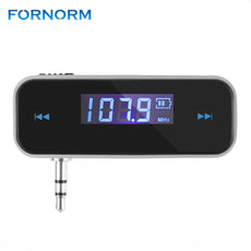 FORNORM Wireless 3.5mm Transmitter Music Audio LCD Diaplay Handsfree for iPhone iPod Samsung MobilePhones MP3 MP4 Player Tablet