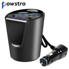 Intelligent Charging Cup Car Charger 3.1A Quick Charge Dual USB Phone Charger Smart Charge Current Voltage Protect Display