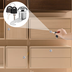 Cabinet Drawer Mailbox Door Cupboard Security Cam Lock with 2 Keys (25mm)