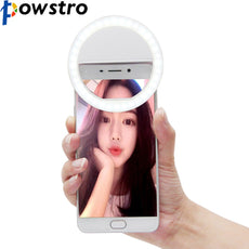 POWSTRO Selfie Portable Flash 36-Led Camera Photography Ring Light for Smartphone iPhone 6 plus 6s 6 5s 5 4s 4 Samsung Galaxy