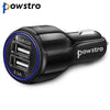 Powstro QC3.0 fast charger 5V 3.1A Dual USB Qualcomm Quick Charge 3.0 for Xiaomi Mi4 5 iPhone Samsung Galaxy S7 S6 Note HTC