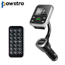 Powstro Car charger for Wireless Hands Free Bluetooth for FM Transmitter Car Kit for MP3 Player SD USB LCD for Car Music Player