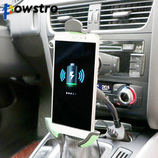 Powstro Car Mobile Phone Holder Universal Car Stand  Mount Car Smartphone Charger 5V 1.5A For iPhone 8 6 6S SE Samsung S8