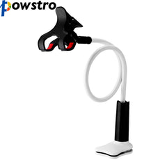 Powstro Phone holder Universal Long Arm Lazy Mobile Phone Gooseneck Stand Flexible Long Arms Mobile Holder For iphone 6 7 8