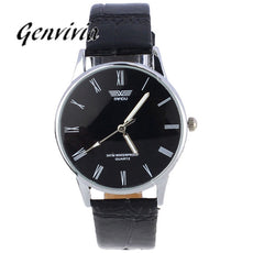 Free shipping Fashion 2colors quartz watch Classic Men's Watch Roman Number Electronic Leather Waterproof WristWatch