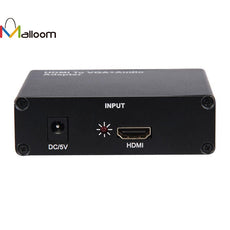 HDMI To VGA And R L Audio Video Converter Adapter Component Com Retail Package US Plug Hot Sale High Quality Brand Cable #2515