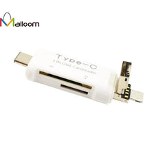 2016 High Quality 3in1 USB3.1 USB-C TF Type C SD Card Reader Adapter For Macbook 12'' Phone Tablet