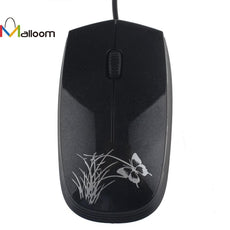 Malloom 2017 PC Accessories Mouse Wireless USB 2.0 Wired Game Mouse Small Optical LED Mouse For PC and Laptop Computers