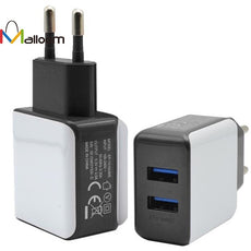 Brand High Quality GIFT Charger 3A 2 Ports EU Plug USB Wall Travel AC Charger For Samsung Galaxy S7 5 Color Hot Sale #2016