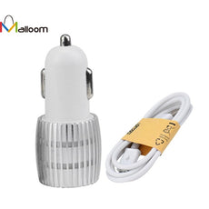 2016 Colorful quick charge Dual USB 2 Port Car Charger+ Micro USB Charge cable Adapter For Samsung Galaxy S7 Edge