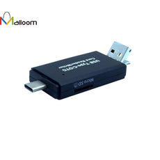 2016 High Quality USB 3.1 Type-C/USB 2.0/Micro USB/OTG TF SD MS Card Reader for Macbook 12inch