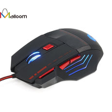 Malloom Wholesale Price Professional 7 Buttons 3200DPI USB Optical Wired Gaming Mouse Mice For PC Laptop