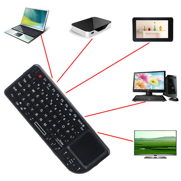 New 2.4G Wireless Keyboard Air Mouse Touchpad for PC Notebook Smart TV ...