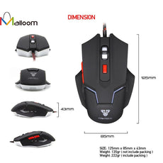 Brand Mouse Gamer Gift Adjustable 2400DPI Optical Wired Gaming Game Mice Mouse For High-End Player Laptop HIgh Quality HOT #2016