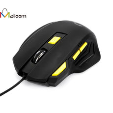 Malloom LED Mouse Ratos Gaming Rechargeable Optical Positioning Finger mouse Wired 2400 DPI For Computer Pc Laptop