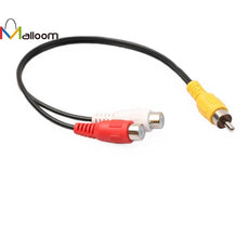 2017 Computers Accessioies RCA Phono Y Splitter Cable 2 Female To Male Audio Lead Adapter Connector#20