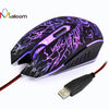 Malloom Gaming Mouse  Rechargeable Wired colorful Finger mouse Optical Positioning 2400 DPI For Computer Pc Laptop