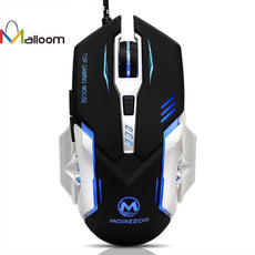 Malloom Rechargeable Mouse Gamer Gift Sale 3200 DPI 6D Buttons LED Mechanical Wired Gaming Mouse For PC Laptop