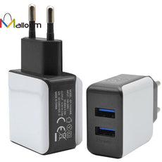 2017 Charger Usb 3A 2 Ports EU Plug USB Wall Travel AC Charger For Samsung Galaxy S7 #25