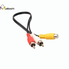 RCA 3.5mm PC Accessories Phono Y Splitter Cable 2 Male To Female Audio Lead Adapter Connector