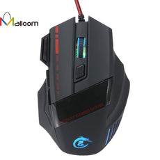 Malloom Gaming Mouse 5500 DPI 7D LED Optical USB Wired PRO Game Mouse For PC Laptop Gaming For High-End Player For CS Gift #201