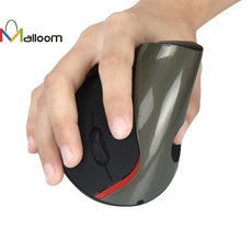 Malloom 2016 Game Mouse Gift Sale 5D 2.4GHz Wireless Ergonomic Vertical Optical Mouse Mice 1600 DPI for PC Laptop Free Shipping