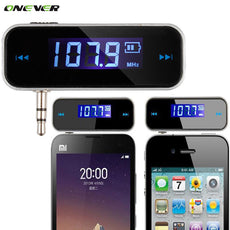 Mini Wireless Transmitter 3.5mm In-car Music Audio FM Transmitter For iPhone 4 5 6 6S Plus Samsung iPad Car MP3 Transmitter