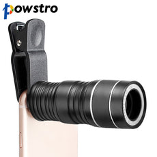 Powstro Universal 8x Zoom Optical Phone Telescope Portable Mobile Phone Telephoto Camera Lens and Clip for iPhone Samsung Galaxy