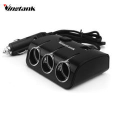 Vingtank 1 to 3 Car Cigarette Lighter Socket with Dual USB Splitter 5V 1.2A Car Charger Power Adapter for iphone for samsung