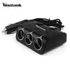 Vingtank 1 to 3 Car Cigarette Lighter Socket with Dual USB Splitter 5V 1.2A Car Charger Power Adapter for iphone for samsung
