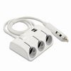 Vingtank 1 to 3 Car Cigarette Lighter Socket with Dual USB Splitter 5V 1.2A Car Charger Power Adapter for iphone for samsung