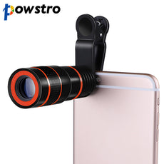 Powstro Camera Telescope lens for iPhone 6 6s 8X Zoom Telephoto Camera Lens with Clip for Samsung HTC and Other smartphone
