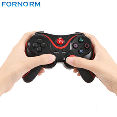 Fornorm Controle Wireless Gamepad Bluetooth Gaming Remote Controller Handle USB Rechargeable Joystick for PS3 PC
