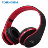 FORNORM Wireless Bluetooth3.0 Over Ear Headset Foldable Headphone Stereo Earphone USB Rechargeable Microphone Audio for Phone PC