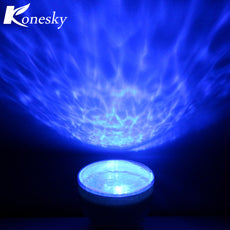 Konesky Night Light Projector Ocean Blue Sea Waves Projection Lamp With Mini Speaker Ocean Waves Sleep Gift For Baby Children