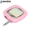 Powstro Universal Portable LED Photography Ring Flash Light 16-LED Smartphone Selfie Light Rechargeable For iPhone 6 plus 6s