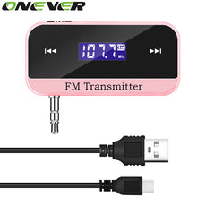 Mini Wireless Transmitter 3.5mm In-car Music Audio FM Transmitter for  iPod iPhone 5 6 7  Plus Samsung iPad Car MP3 Transmitter
