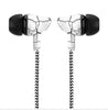 Powstro 3.5mm Wired Headset  In Ear Earphone Stereo Bass Music Earpieces with Microphone Cloth Rope for Cellphone MP3 MP4