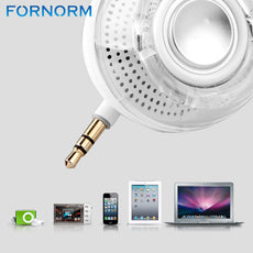 White/Black Mini Portable Speaker 3.5mm Aux Rechargeable Loudspeaker Smartphone speaker for iPhone iPad Samsung etc