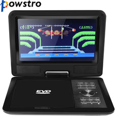 Powstro 9" LCD HD DVD Player 270 Degree Swivel Screen Portable TV Game Radio supported Player with EU/US/UK Plug optional