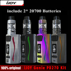 In Stock! iJOY Genie PD270 TC Box Mod With Captain S Subohm Tank 4ml 234W Dual 20700/18650 Batteries Vaporizer E-Cigarette Kit