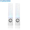 2PCS LED Dancing Stereo Water Mini Speaker Music Fountain USB Speakers with 3.5 mm Audio Jack for Computer Phone MP3 MP4